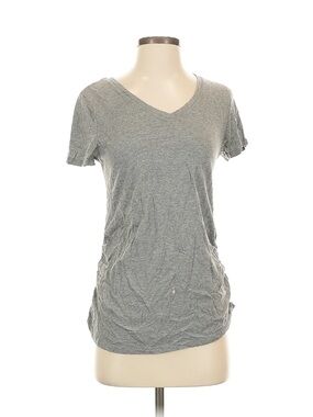 Isabel Marant Heather Gray Short Sleeve V-Neck Tee